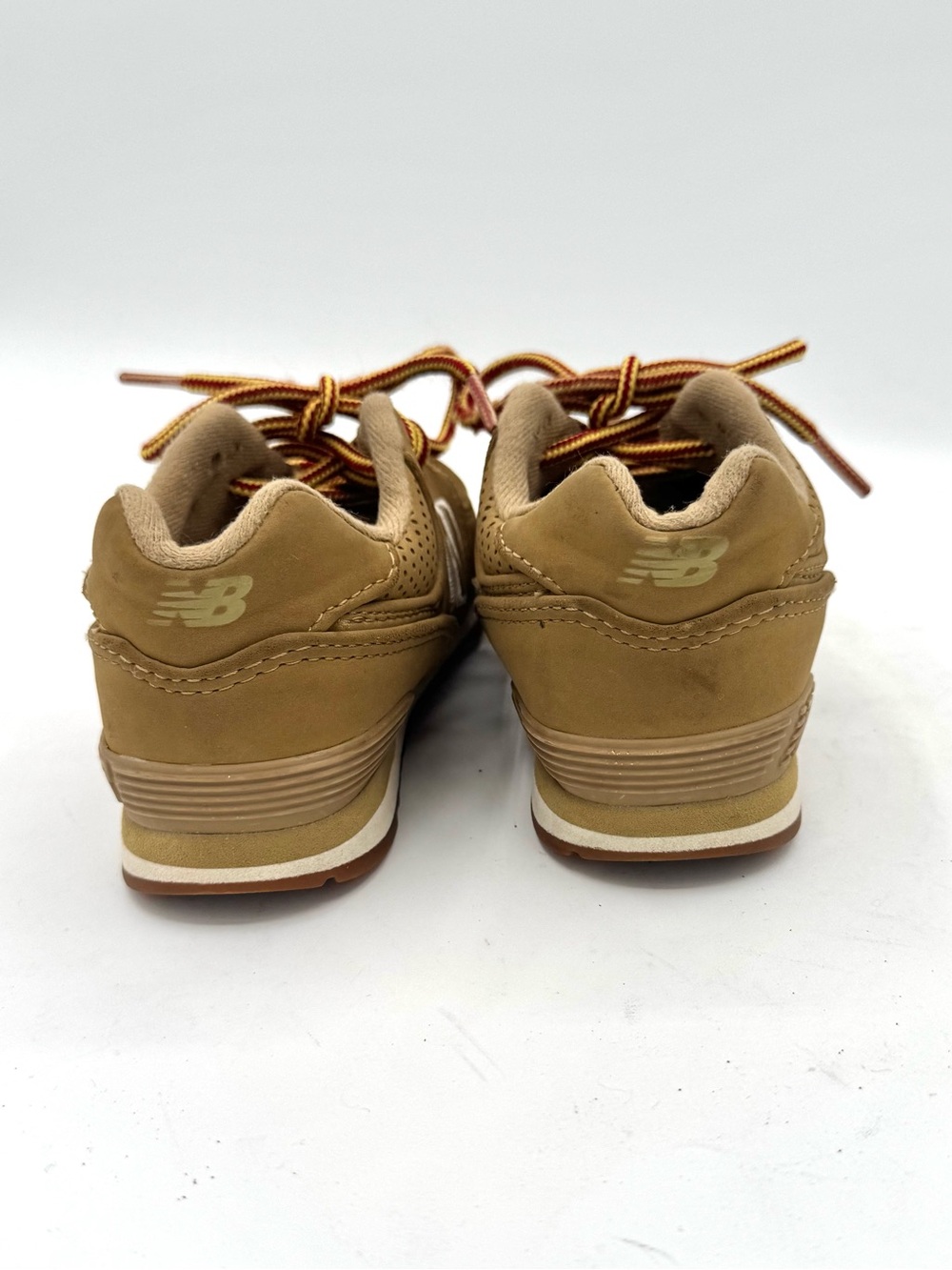 New Balance Kids Tan and Brown Sneakers with Striped Laces - Picture 3 of 7